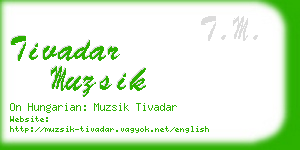 tivadar muzsik business card